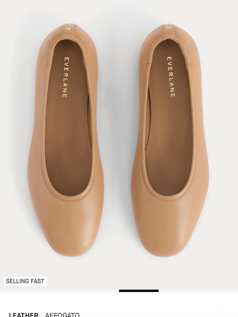 Everlane Blush Leather Ballet Flats